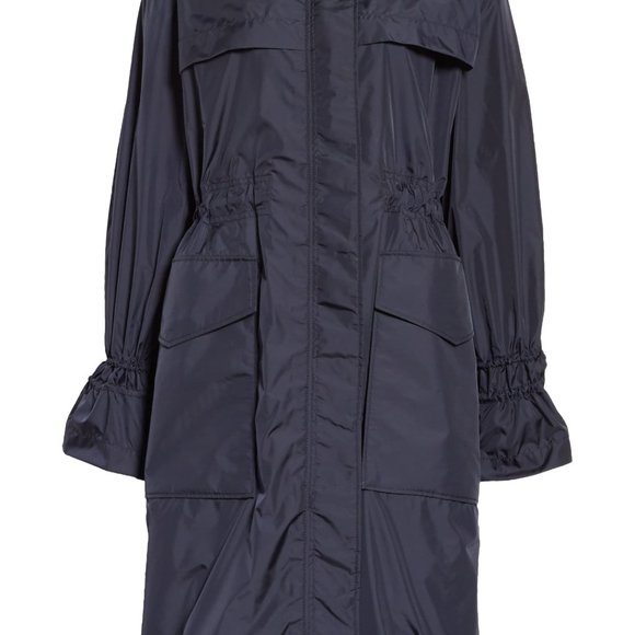 New Authentic Ceruleum Longline Rain Jacket